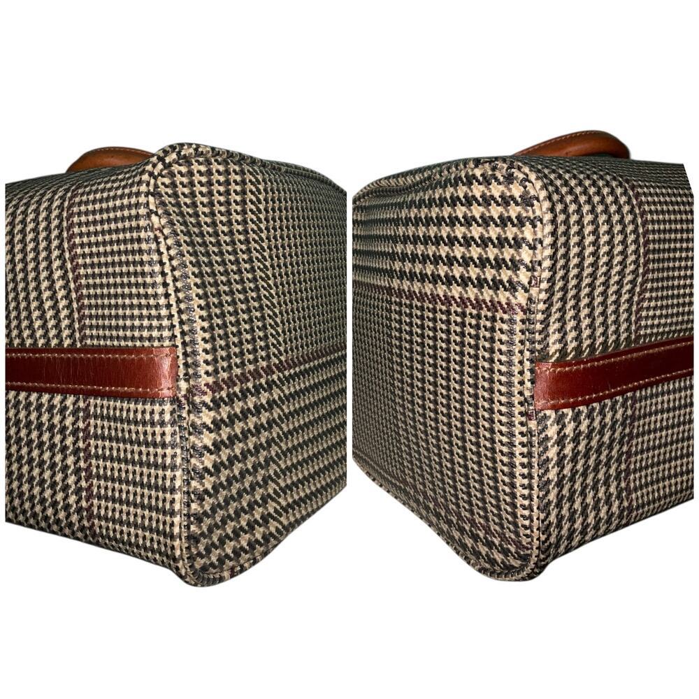 Polo Ralph Lauren Vintage Boston Duffel Top Handle Houndstooth Travel Bag - Picture 7 of 16